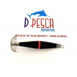 Potera de Calamar Color Negro / Rojo